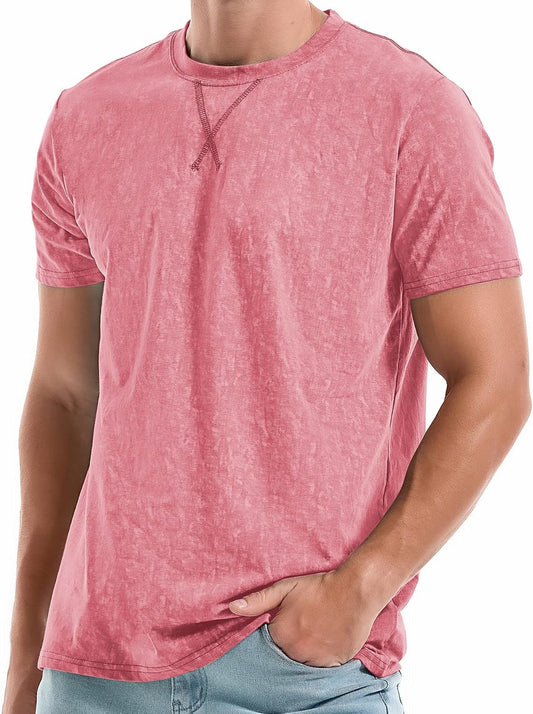 HOTKLIEGOU Men's T-Shirts - Premium Cotton Crew Neck Tees S - 4XL