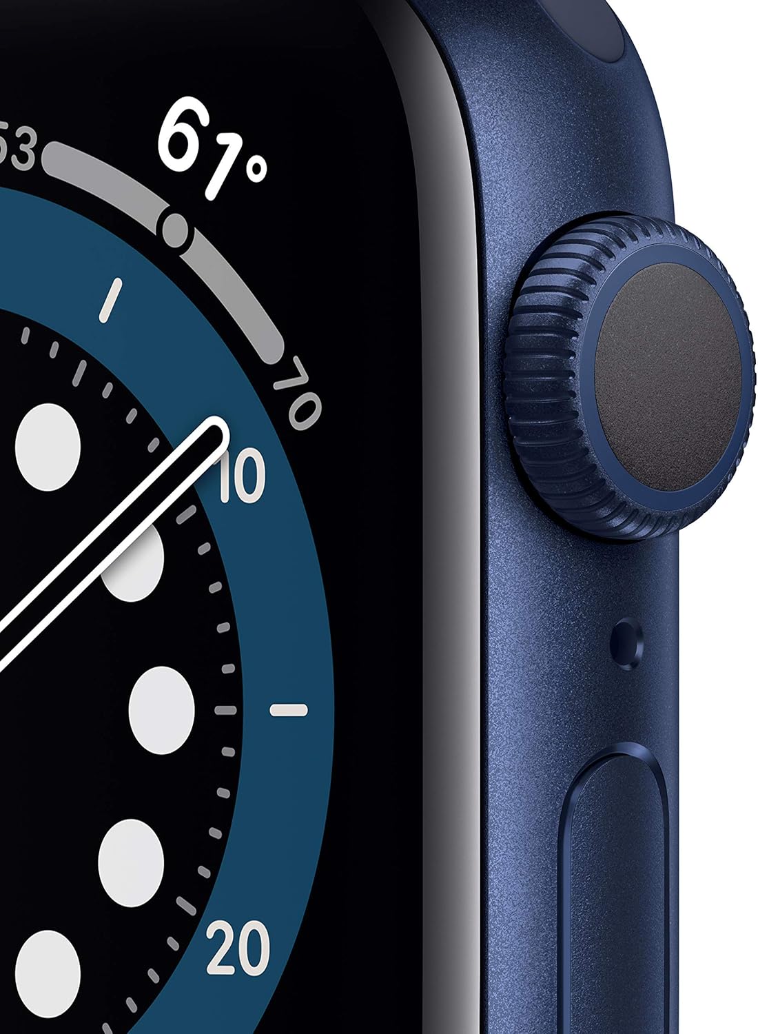 HOTApple Watch Series 6 (GPS, 40mm) - Blue Aluminum Case with Deep Navy Sport Band (Renewed)