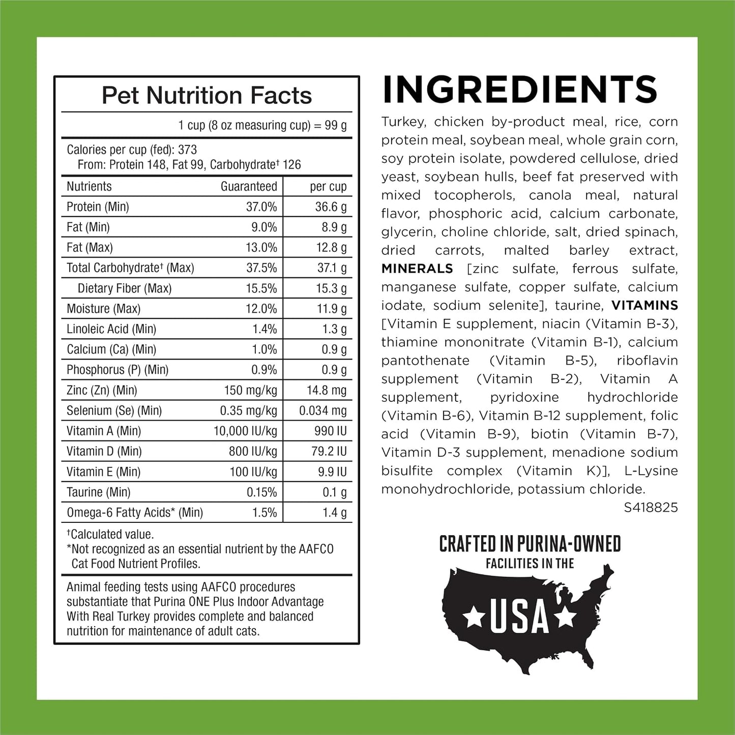 HOTPurina ONE Natural, Low Fat, Weight Control, Indoor Dry Cat Food, +Plus Indoor Advantage - 16 lb. Bag