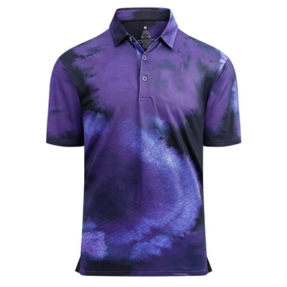 HOTDamipow Premium Golf Shirts for Men Dry Fit Performance Polo Short Sleeve Collared Shirt