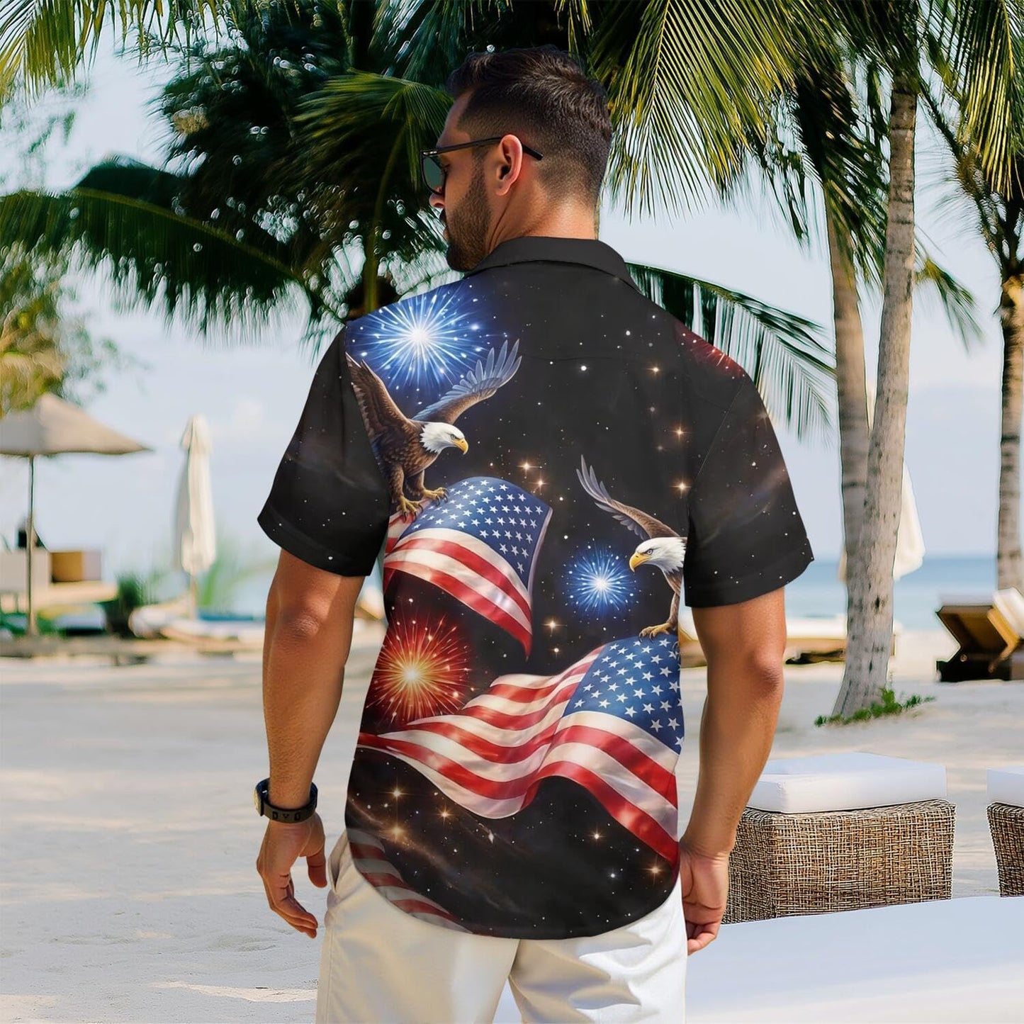 HOT250Th Anniversary USA Hawaiian Shirt for Men, 1776-2026 Patriotic Short Sleeve Shirt, Independence Day Gifts