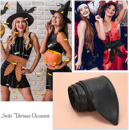 HOTWHIPPY Women Obi Belt Fashion Wrap Around Wide Waistband Knotted Belt for Dress