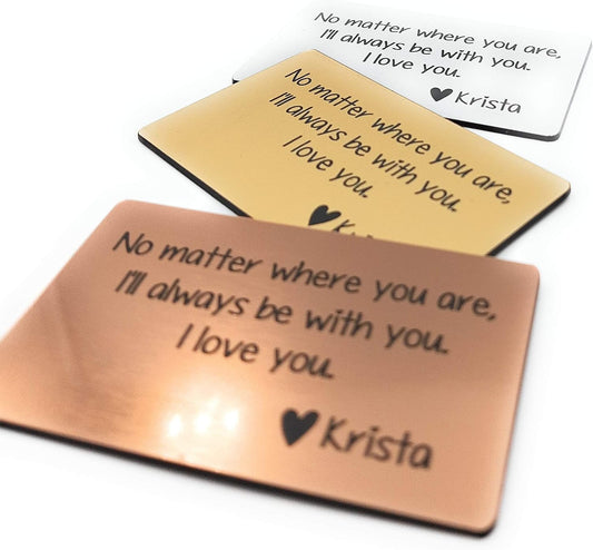 HOTWallet Insert Card, Personalized Wallet Insert Card, Custom Wallet Insert