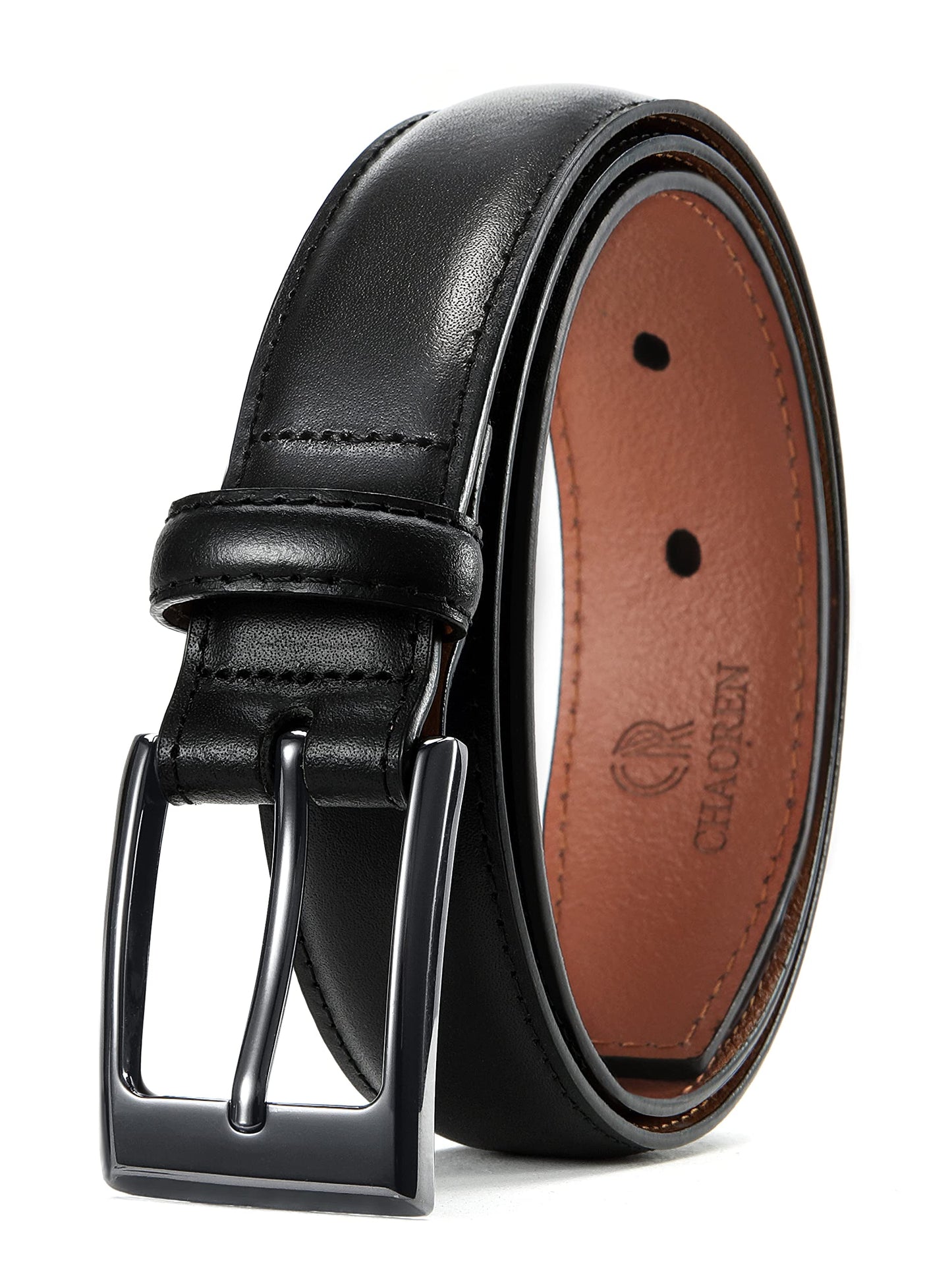 HOTCHAOREN Mens Belts Leather Gift for Men - Ideal Match for Mens Dress Shoes
