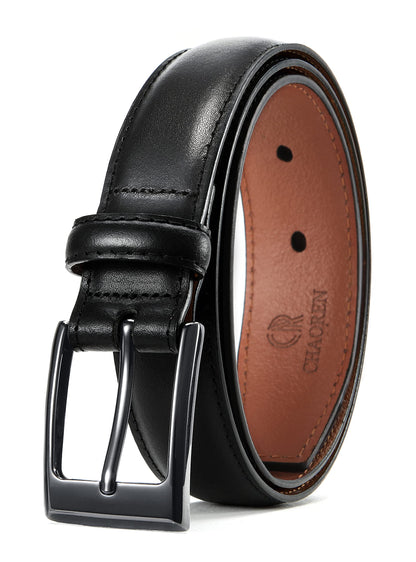 HOTCHAOREN Mens Belts Leather Gift for Men - Ideal Match for Mens Dress Shoes