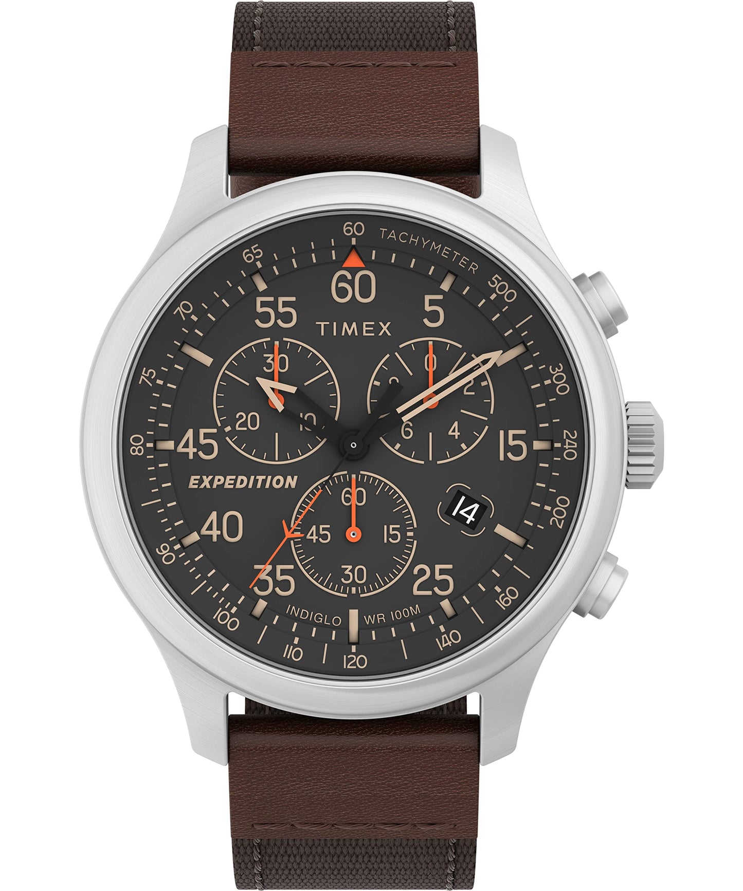HOTTimex Expedition Field Chronograph 43mm Men’s Analog Watch | INDIGLO Backlight | Durable Comfortable Adjustable Strap | Rugged Outdoor Watch | 100M Water Resistance