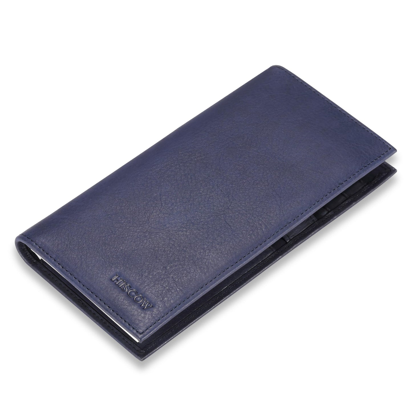 HOTHISCOW Leather Checkbook Cover with Card Slots & Pen Holder, Brown | Full grain cowhide, 5cc & ID window, personal check book & register pockets, removable duplicate divider, gifts for women men
