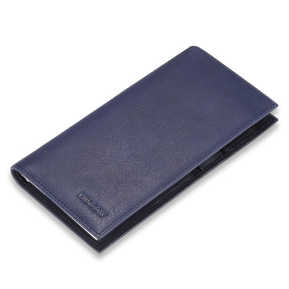 HOTHISCOW Leather Checkbook Cover with Card Slots & Pen Holder, Brown | Full grain cowhide, 5cc & ID window, personal check book & register pockets, removable duplicate divider, gifts for women men