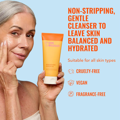 HOTGood Molecules Hydrating Facial Cleansing Gel - Face Wash with Rosewater and Pineapple Extracts to Brighten, Cleanse, and Moisturize - Facial Cleanser, Skin Care