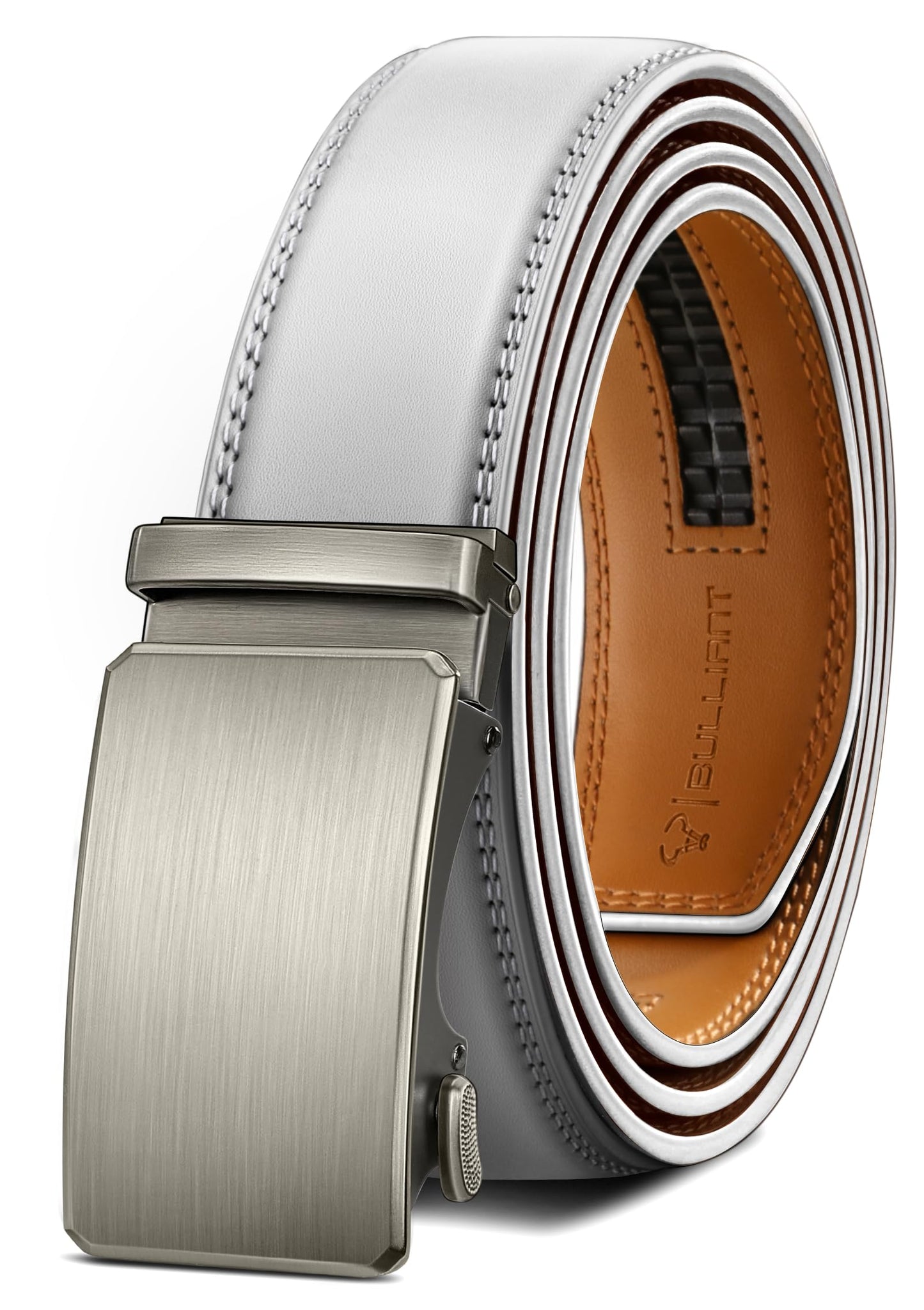 HOTBULLIANT Men's Belt,Brand Ratchet Belt Of Genuine Leather For Gift Men Dress,Size Customized