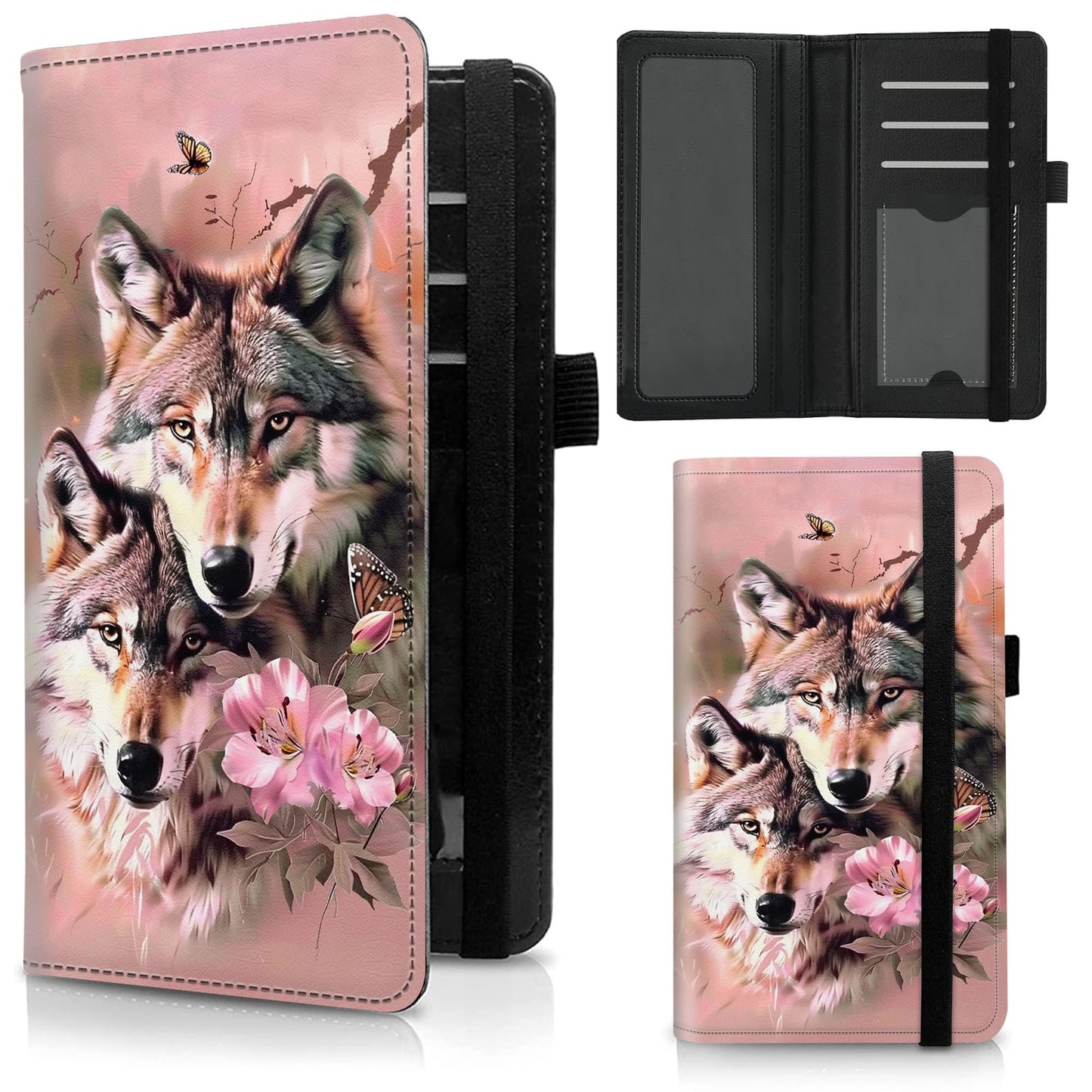 HOTCheckbook Cover for Duplicate Checks,Slim Durable RFID Blocking Checkbook Credit Card Holder for Personal and Business Checks-Cute Dog Paws
