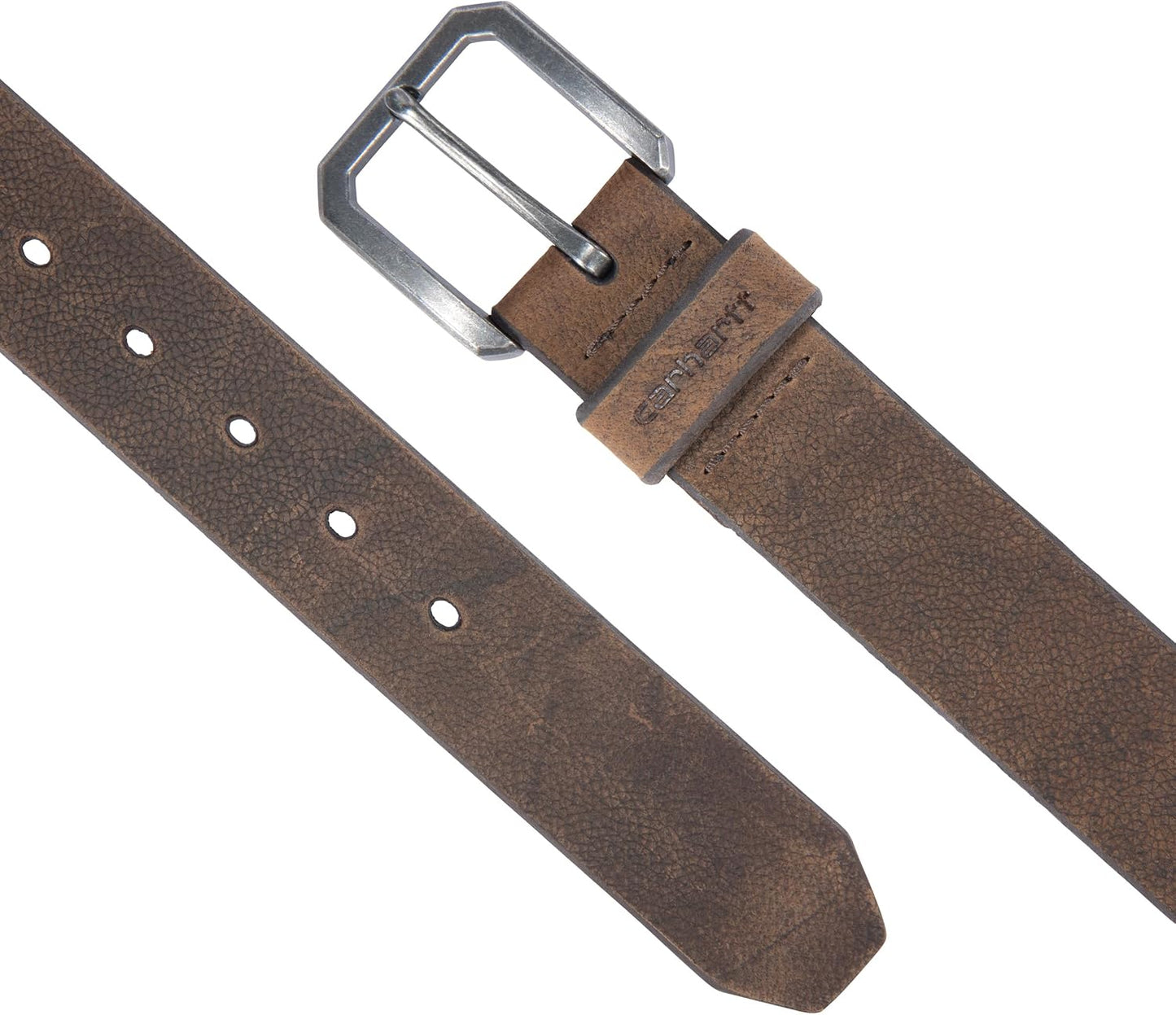 HOTCarhartt Men's Durable Full Grain Saddle Leather Classic Belts, W/Rugged Antique Nickel Hardware