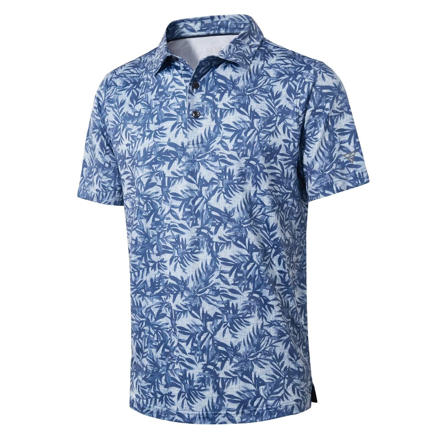 HOTGolf Shirts for Men Dry Fit Short Sleeve Print Performance Moisture Wicking Polo Shirt