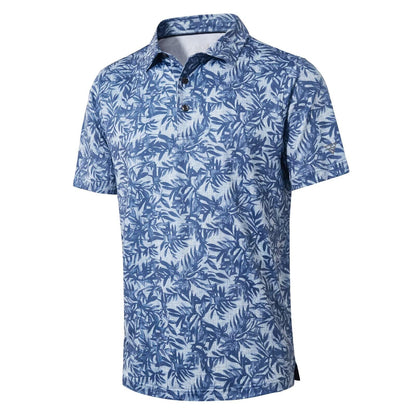 HOTGolf Shirts for Men Dry Fit Short Sleeve Print Performance Moisture Wicking Polo Shirt