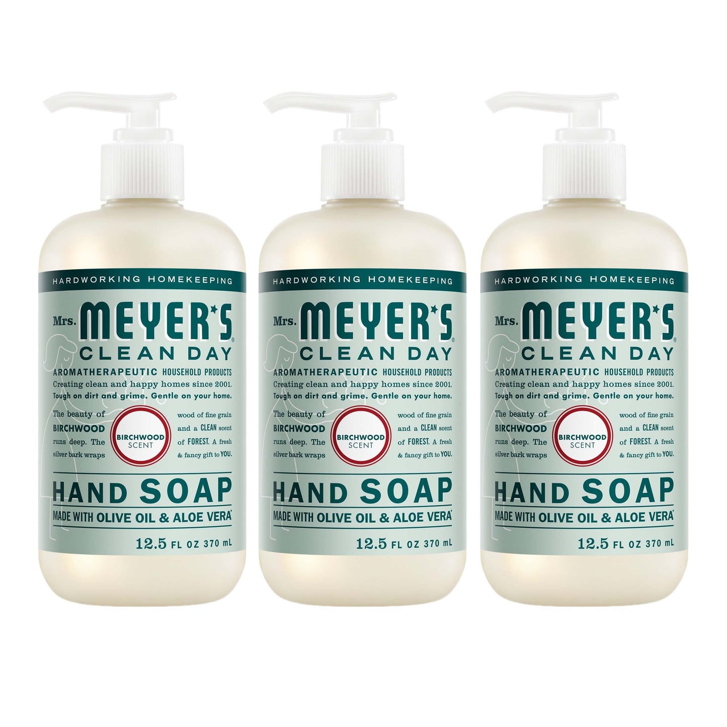 HOTMRS. MEYER'S CLEAN DAY Hand Soap, Rain Water Scent, 12.5 Fl Oz Bottle - 3 Pack