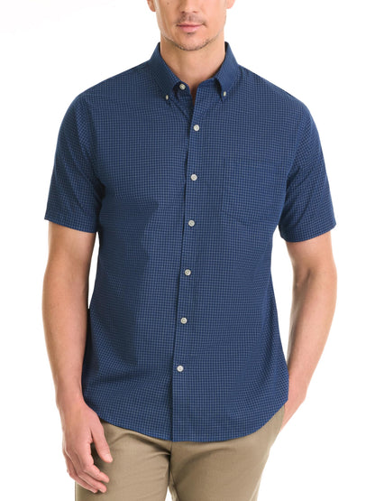 HOTVan Heusen Mens Wrinkle Free Short Sleeve Button Down Check Shirt