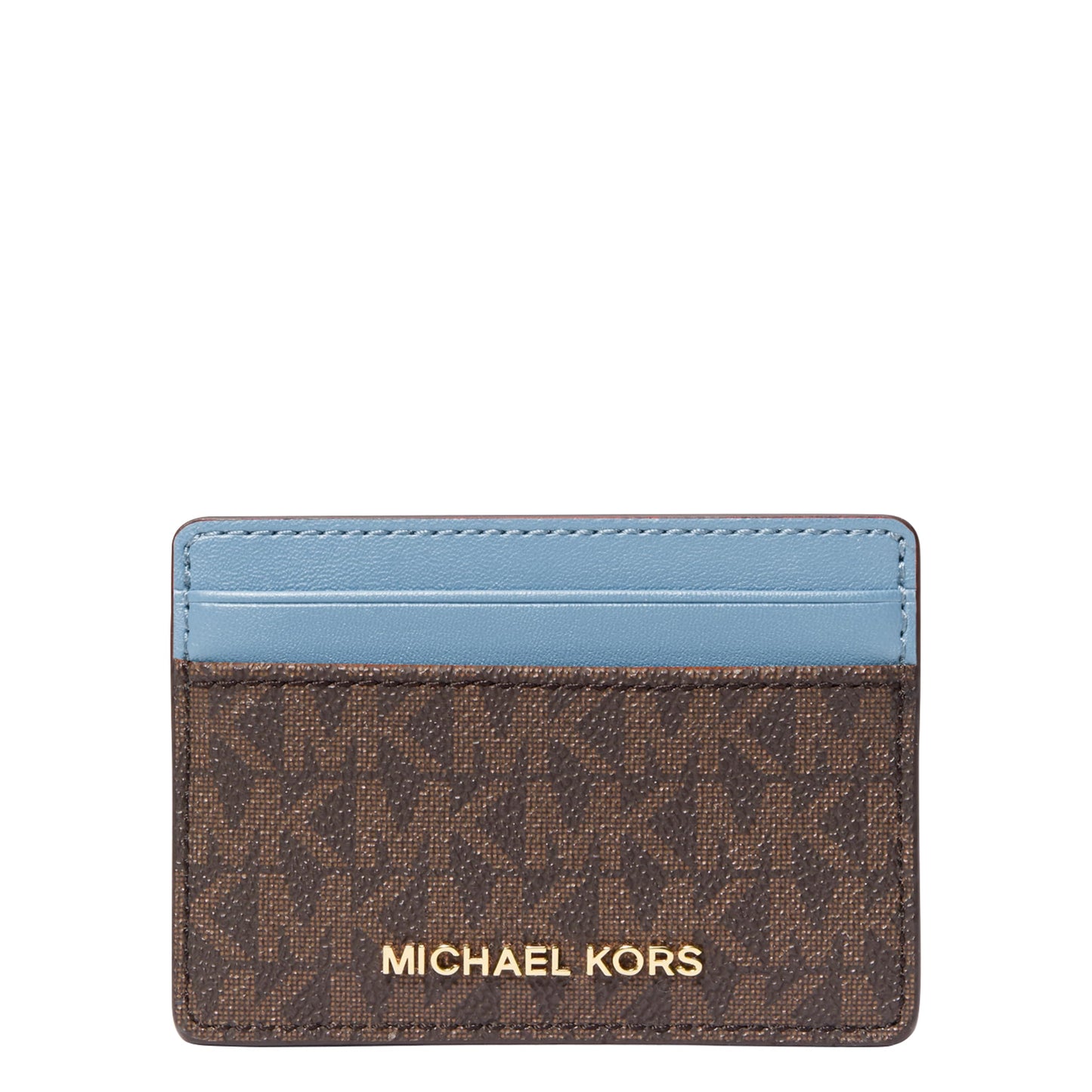 HOTMichael Kors Women's Jet Set Card Holder, Gold-Tone Hardware/Black, One Size