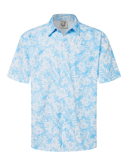 HOTHardaddy Men's Hawaiian Shirt Short Sleeves Printed Button Down Summer Beach Casual Shirts