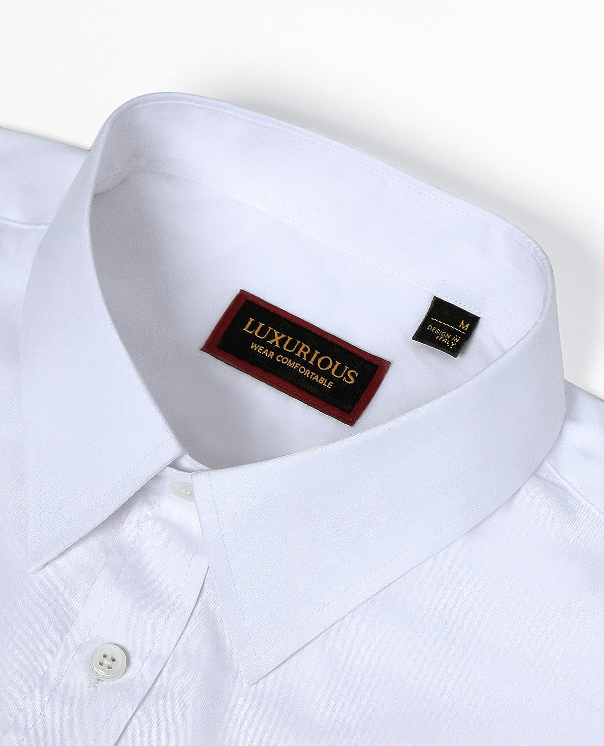 HOTLion Nardo Cotton Mens Dress Shirts Long Sleeve Wrinkle Free Business Casual Button Down Shirts Formal Shirts Big and Tall