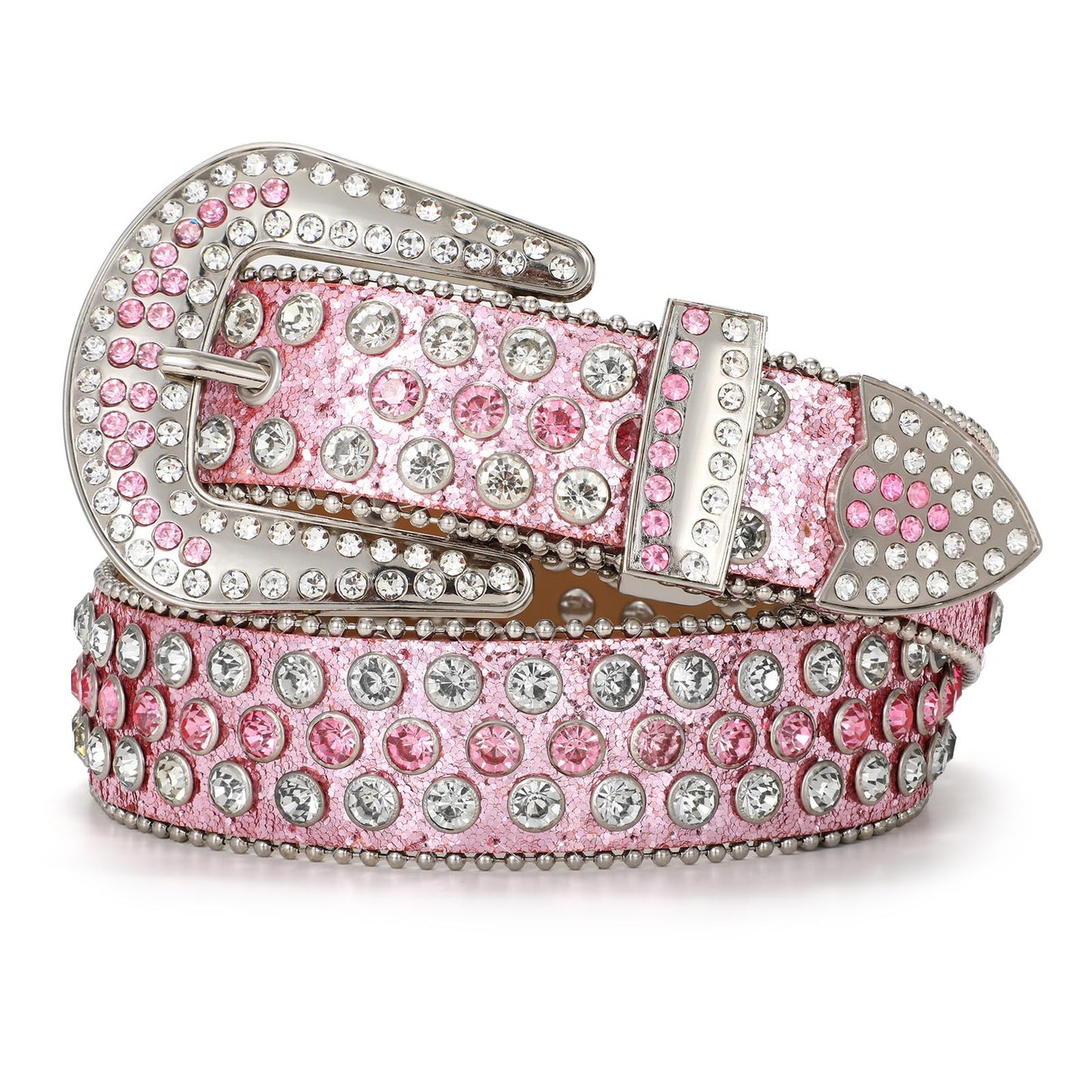 HOTBELTROAD Rhinestone Belt Goth Bling Belts for Women and Men Western Cowboy Cowgirl Belts for Jeans, Halloween Belt