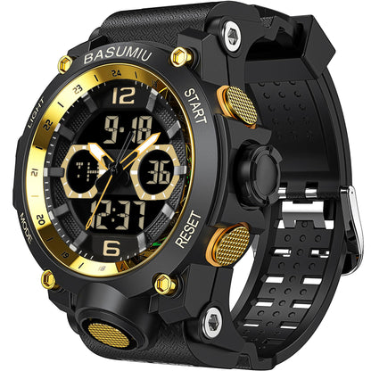 HOTGold Military Dive Tactical Digital Man Watches for Men Nice Luxury Waterproof Diver Mens Watches Work Black Sports