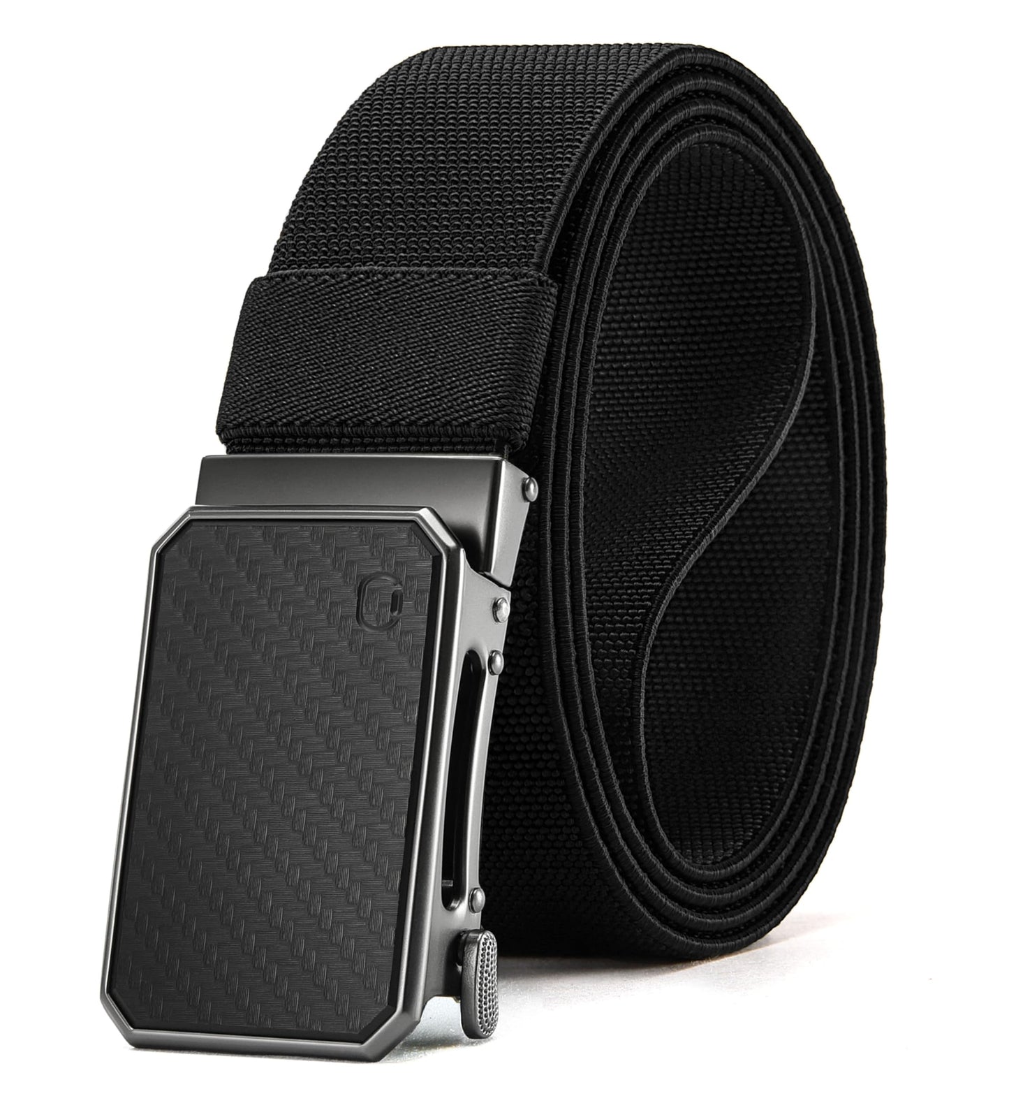 HOTCHAOREN Mens Ratchet Belt – 1.5" Stretch Nylon Belts for Casual, Work, Golf – Adjustable Fit for Everyday Comfort