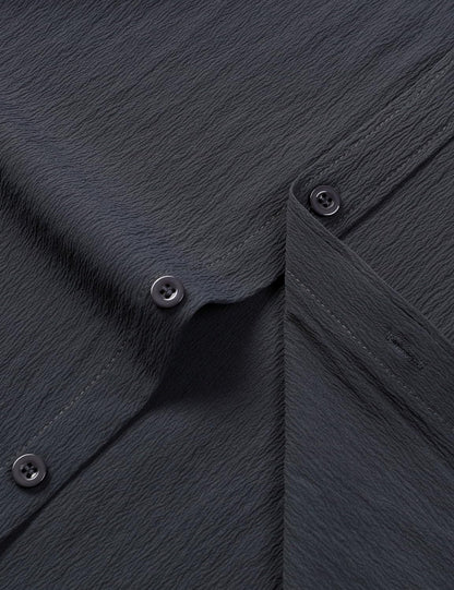 HOTJEMITOP Mens Stretch Wrinkle Free Texture Shirts | Lightweight, Summer, Beach, Stylish, Button Down, Short Sleeve, Casual, Vacation