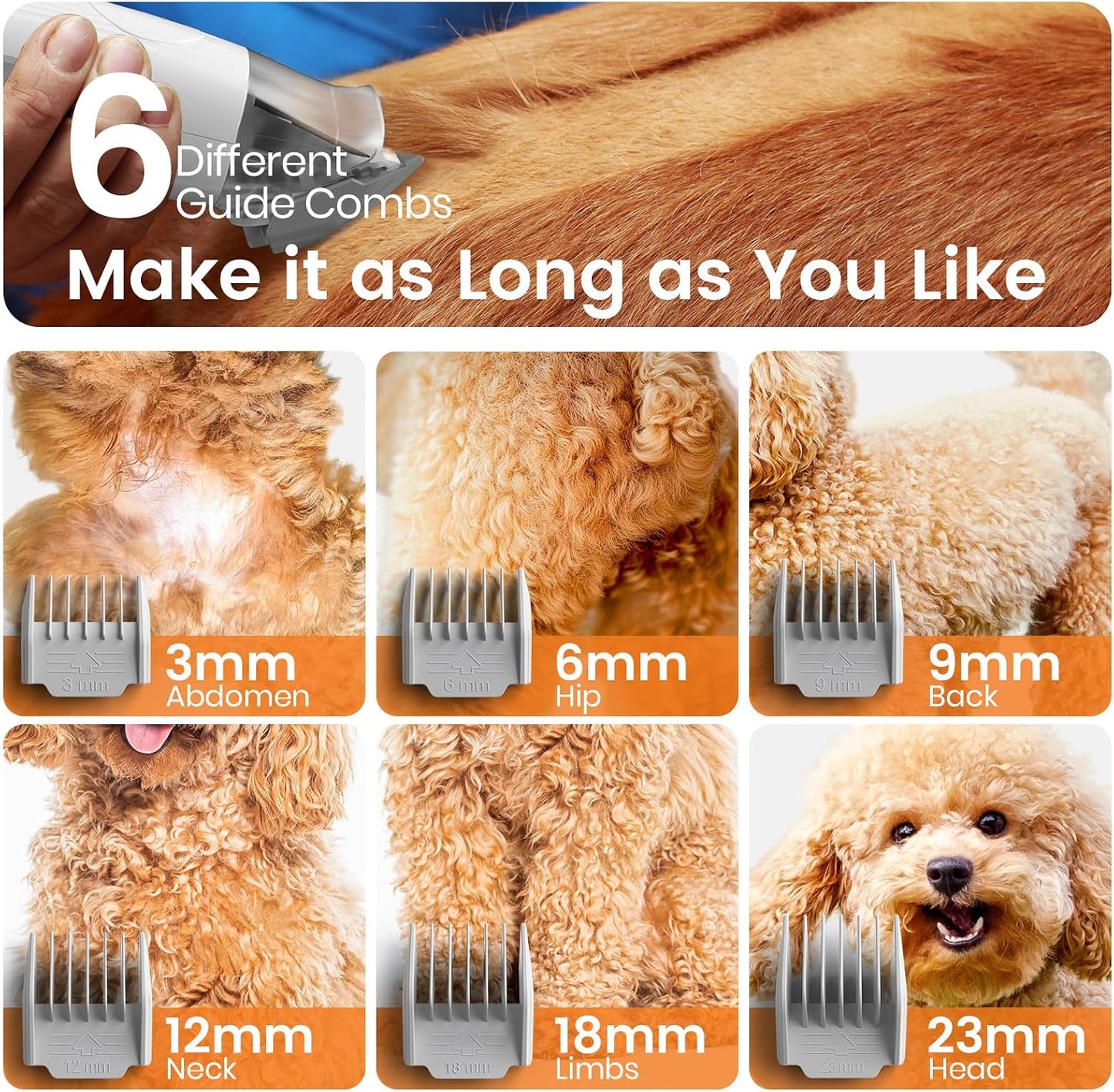 HOToneisall Dog Grooming Vacuum, Pet Grooming Vacuum with Clipper Nail Grinder, 1.5L Dust Cup Dog deshedding Brush with 7 Tools for Shedding Pet Hair, Home Cleaning(Blue)