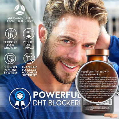 HOTDHT Blocker - Hair Growth Supplement for Genetic Thinning for Men and Women | Guaranteed, Backed by 20 Years of Experience in Hair Loss Treatment Clinics