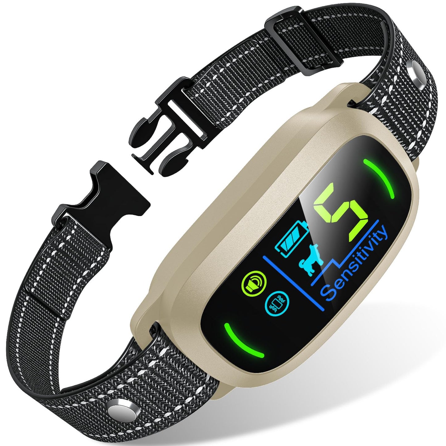 HOTFAFAFROG Dog Bark Collar, Rechargeable Smart Collar, Anti Barking Training Collar with 5 Adjustable Sensitivity Beep Vibration, Bark Collar for Large Medium Small Dogs (Black)