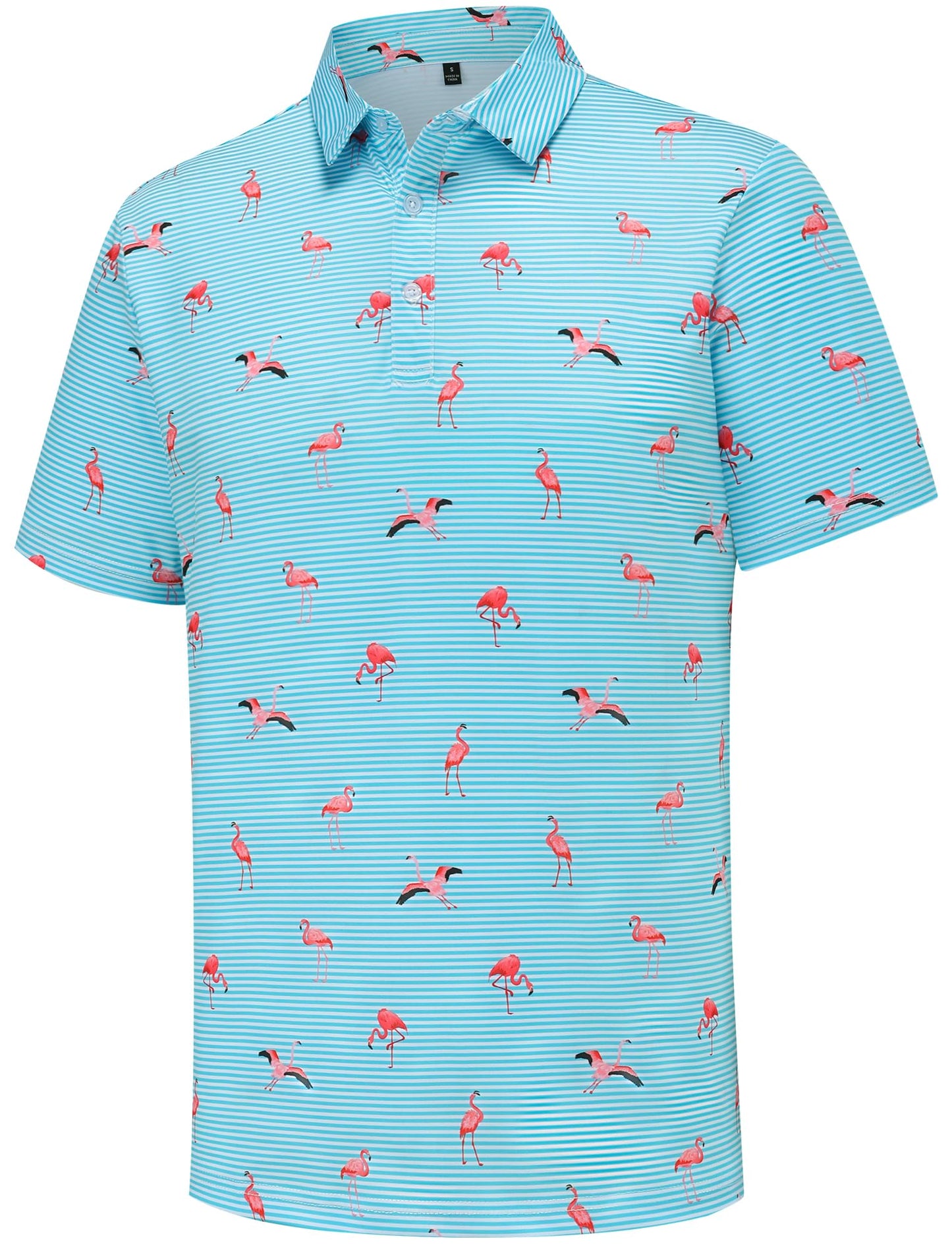 HOTMens Golf Polo Shirts Short Sleeve Performance Moisture Wicking Dry Fit Casual Print Funny Golf Polo Shirts for Men