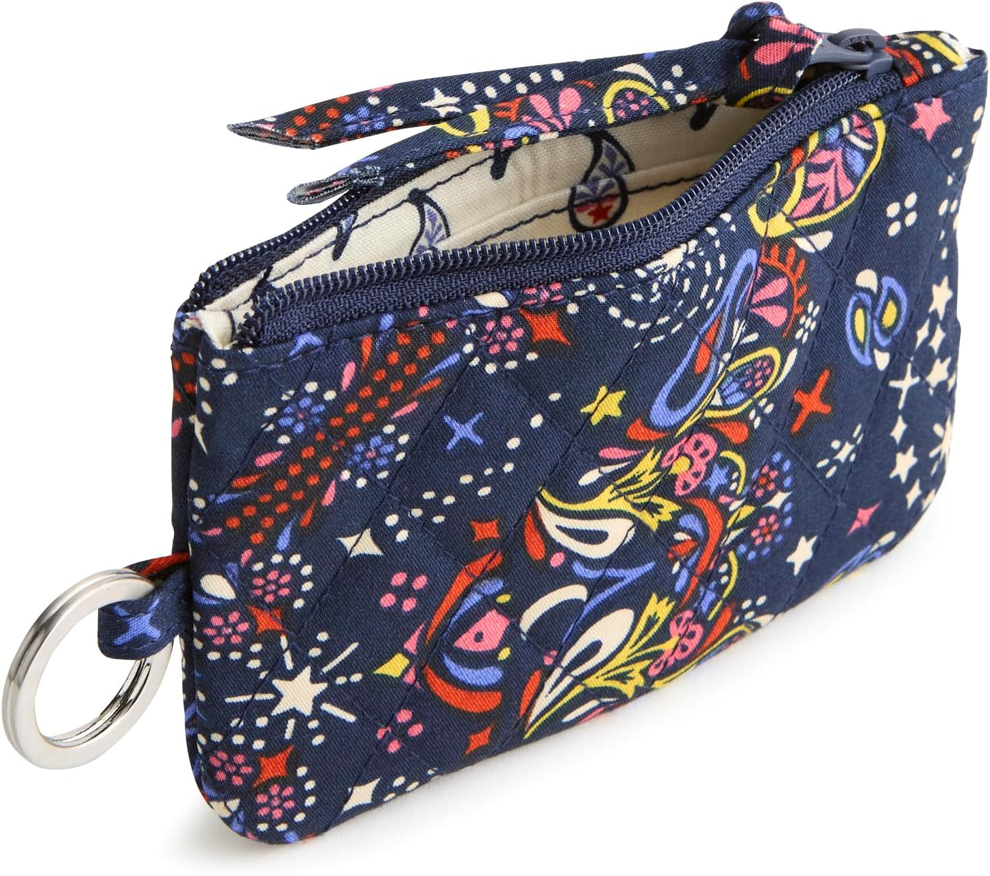 HOTVera Bradley womens Premium Cotton Zip Id Pouch W/Breakaway Lanyard