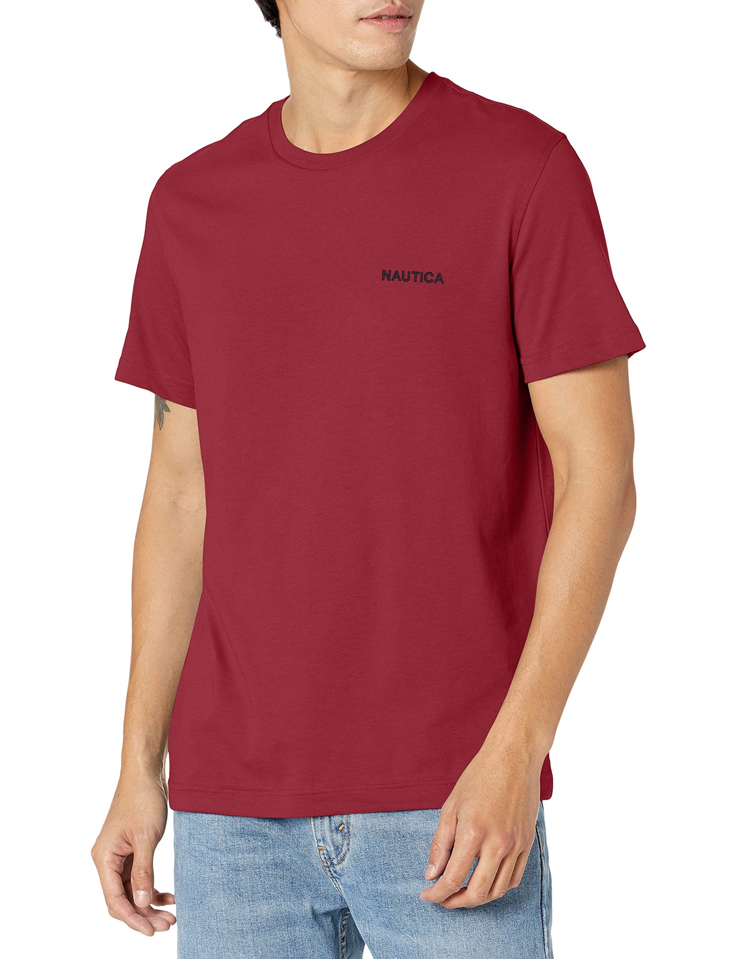 HOTNautica Men's Short Sleeve Solid Crew Neck T-Shirt Shirt