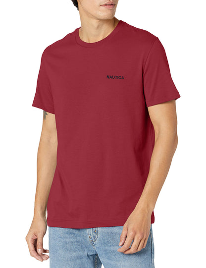 HOTNautica Men's Short Sleeve Solid Crew Neck T-Shirt Shirt