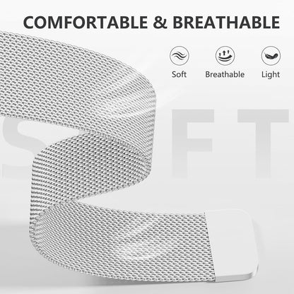 HOTGEAK 18mm 20mm 22mm Metal Watch Band Compatible with Garmin Vivoactive 5 Watch Bands, Vivoactive 6/3/Venu 3S/2S, Quick Release Stainless Steel Milanese Loop Mesh Strap for Venu 3/Venu 2 Men Women