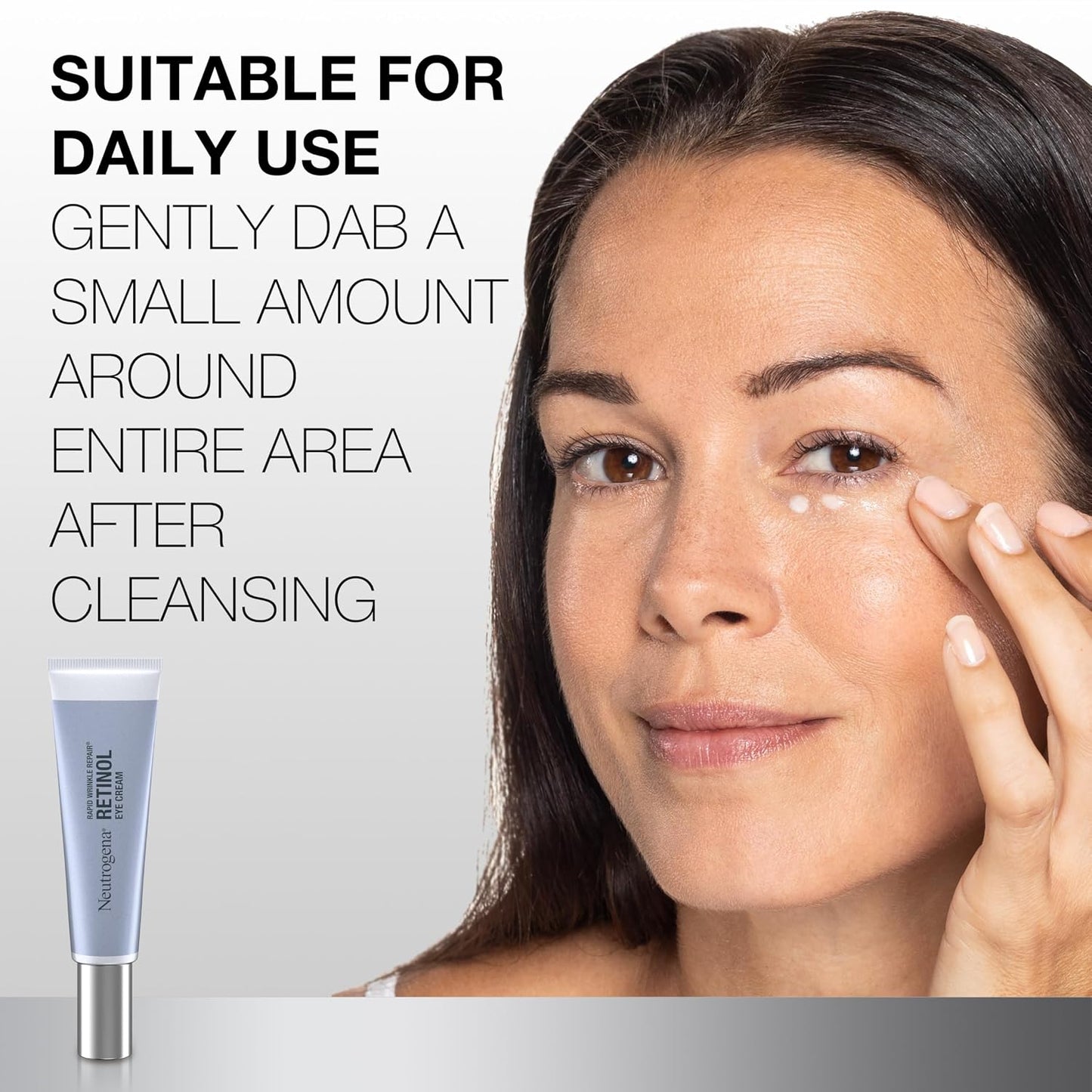 HOTNeutrogena Rapid Wrinkle Repair Retinol Eye Cream for Dark Circles, Daily Anti-Aging Under Eye Cream with Retinol & Hyaluronic Acid to Fight Fine Lines, Wrinkles, & Dark Spots, 0.5 fl. oz