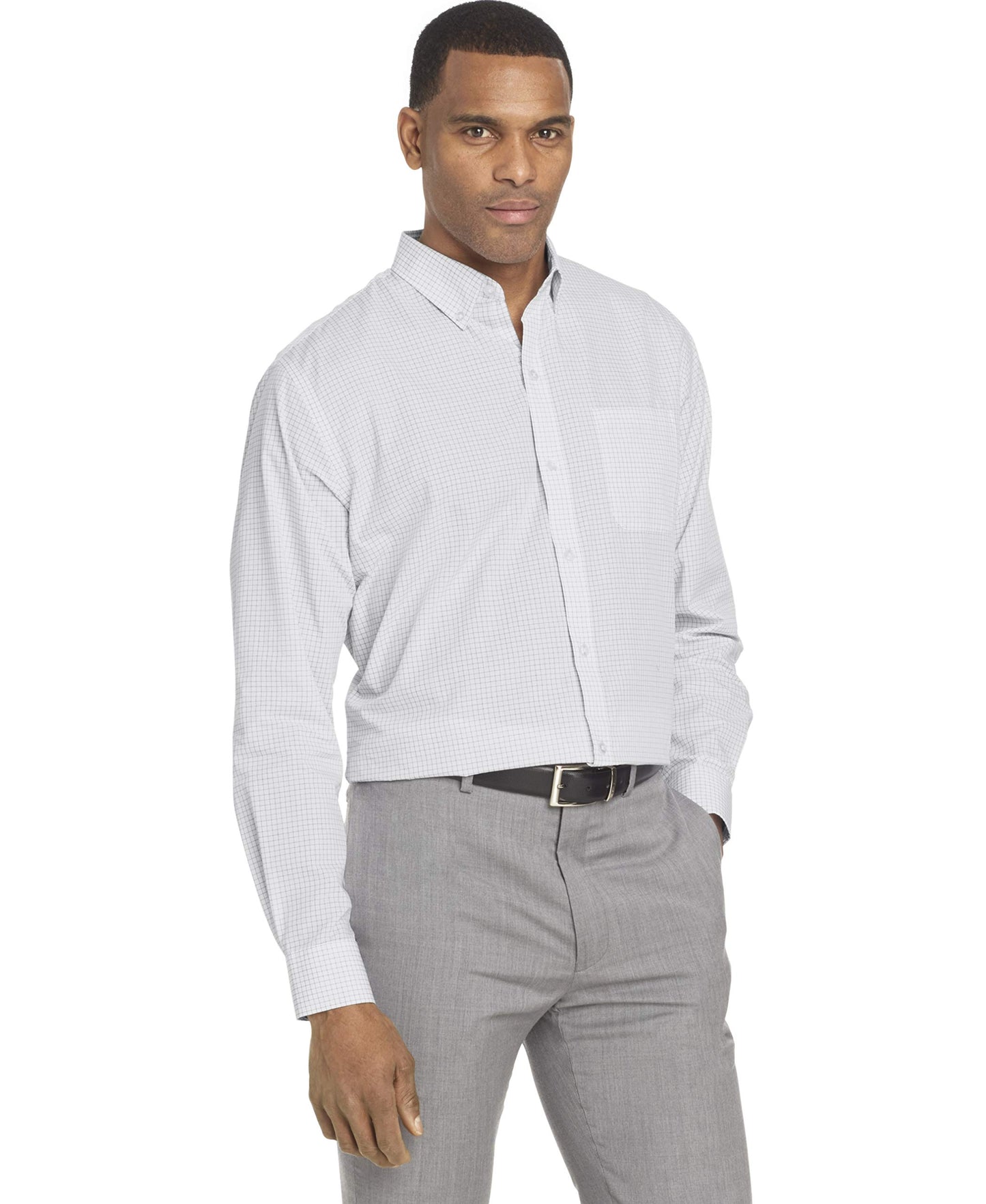 HOTVan Heusen Men's Regular Fit Oxford Solid Buttondown Collar Dress Shirt