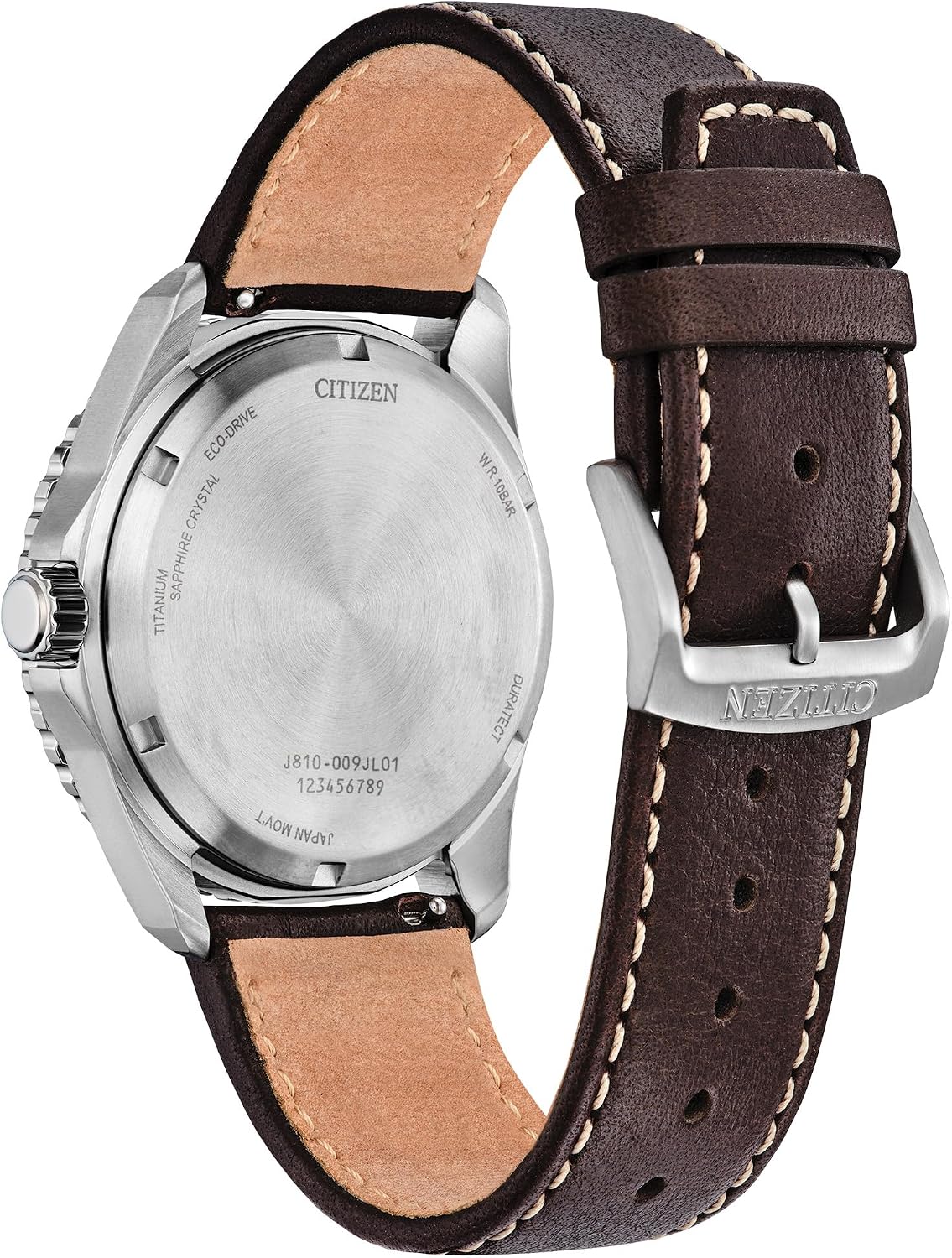 HOTCitizen Men's Eco-Drive Brycen Sport Casual Watch, Silver-Tone Super Titanium Case, 3 Hand, Date