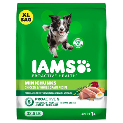 HOTIAMS Proactive Health Adult Minichunks Dry Dog Food, Chicken, 30 lb | Real chicken #1 ingredient, no fillers, natural fiber & prebiotics, Omega-6 fatty acids, antioxidants for immune support
