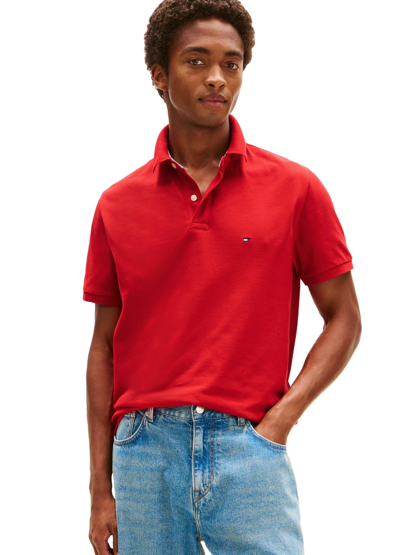 HOTTommy Hilfiger Mens Short Sleeve Cotton Pique Polo Shirt in Regular Fit