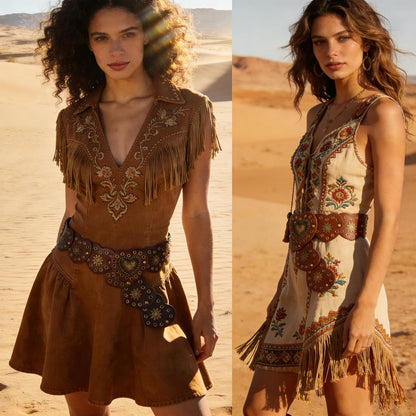 HOTIZUS Women's Western Belt Love-Heart-Waist Boho-Country Cowgirl-Belts for Dresses