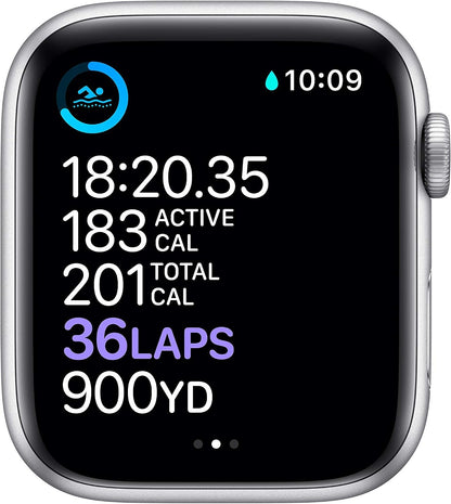 HOTApple Watch Series 6 (GPS, 44mm) - Silver Aluminum Case with White Sport Band (Renewed)