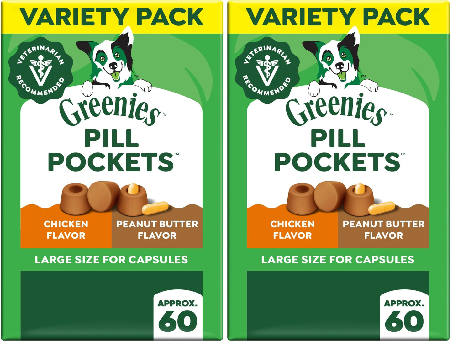 HOTGreenies Pill Pockets Large Size Dog Treats, Cheese Flavor, 15.8 oz | Vet-recommended, capsule size, low calorie, odor masking, stress- and mess-free medication experience