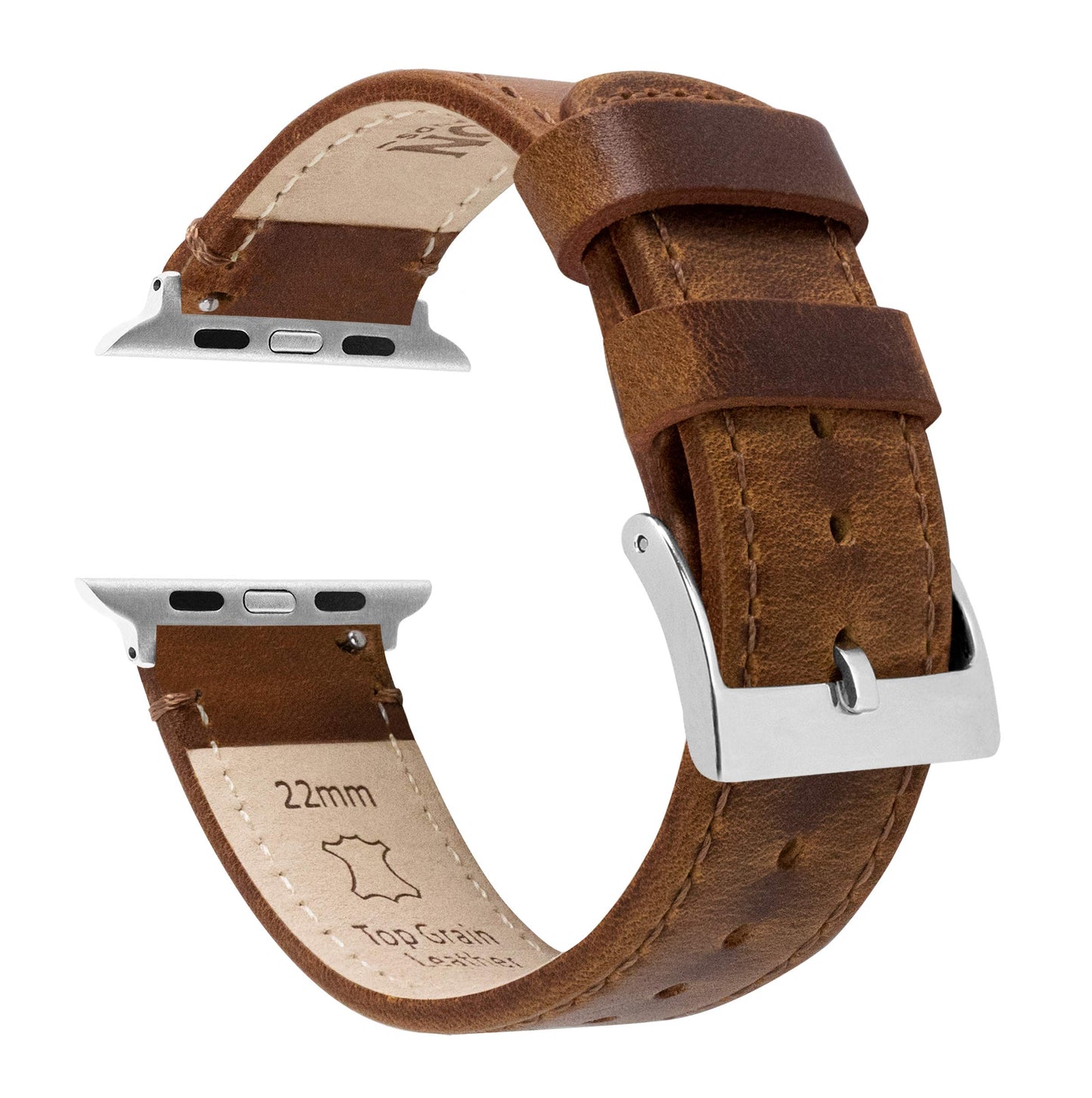 HOTBARTON WATCH BANDS - Top Grain Leather Watch Bands Compatible with Apple Watch Models - 1, 2, 3, 4, 5, 6, 7, 8, 9, 10, SE, Ultra & Ultra 2