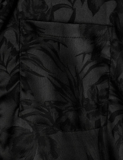 HOTVATPAVE Mens Silk Satin Hawaiian Shirt Short Sleeve Button Down Shirts | Hawaii, Summer, Beach, Vacation, Tropical, Resort Wear, Jacquard, Going Out, Rave, Cool, Club, Floral, Holiday, with Pocket