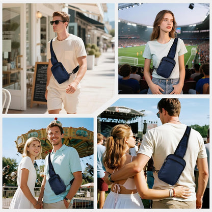 HOTVADOO Sling Bag, Crossbody Bag with Zipper Lock, RFID Blocking & Water Resistant for Men and Women