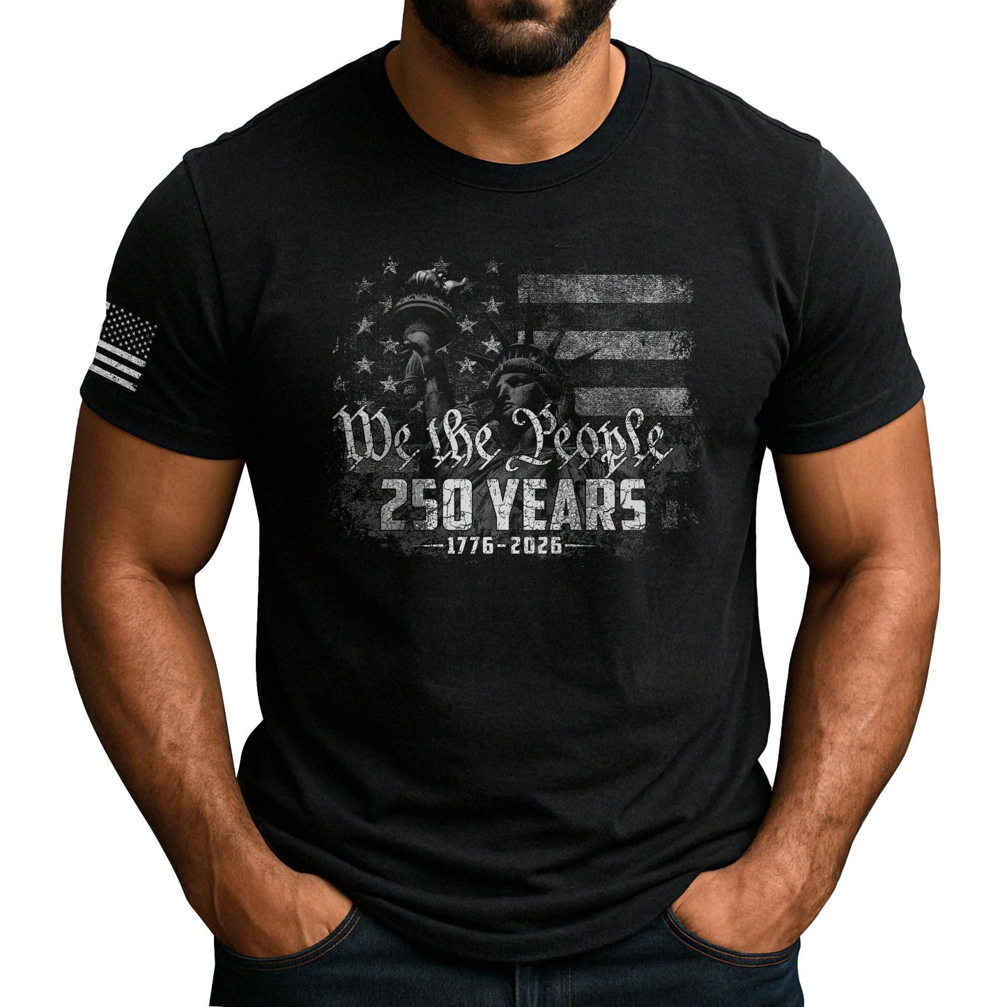 HOT250 Year American Anniversary Shirt, Patriotic Shirts for Men | Comfortable, stylish apparel featuring a commemorative American theme for patriotic occasions and everyday wear