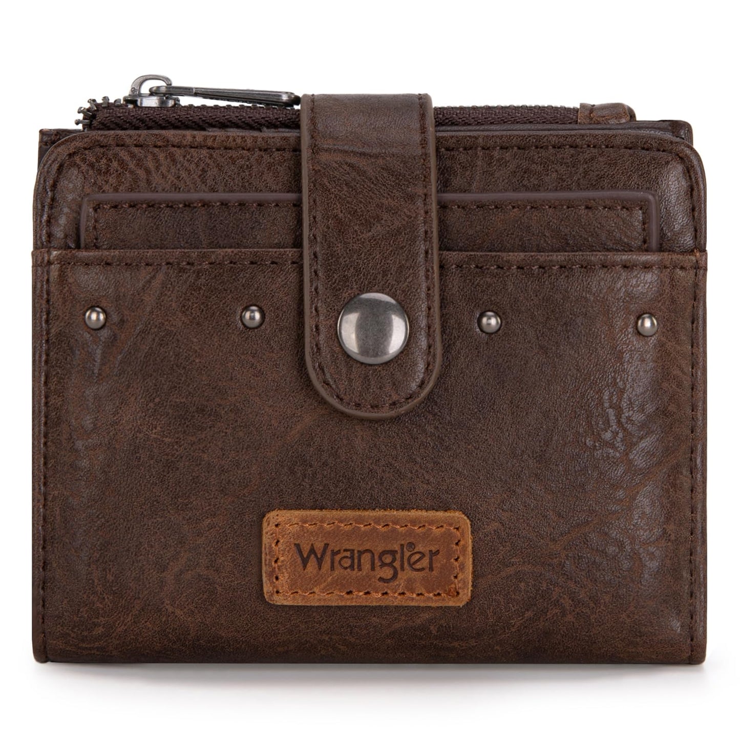 HOTMontana West X Wrangler Small Womens Wallet Leopard Print Women's Wallets, Card Cases & Money Organizers Small Bifold Card Wallet with Removable ID Window
