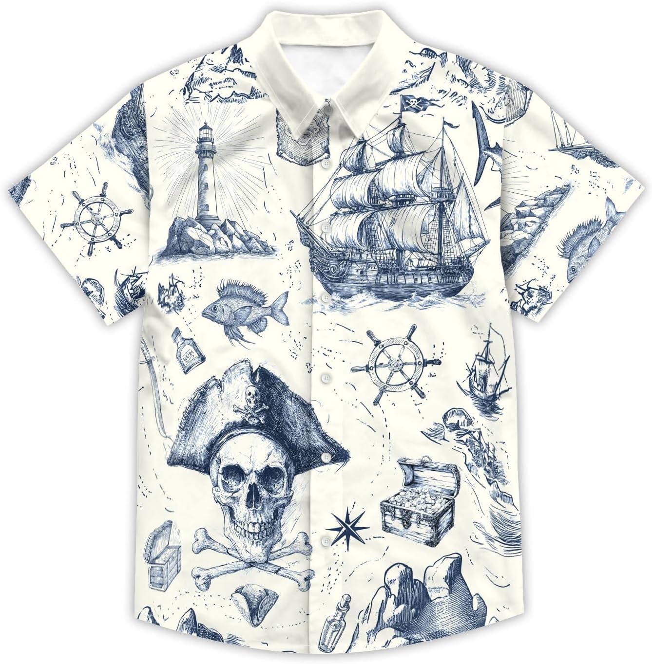 HOTDFZ Funny Hawaiian Shirts for Men Summer Beach Short Sleeve Button Down Shirt Theme Party Shirt