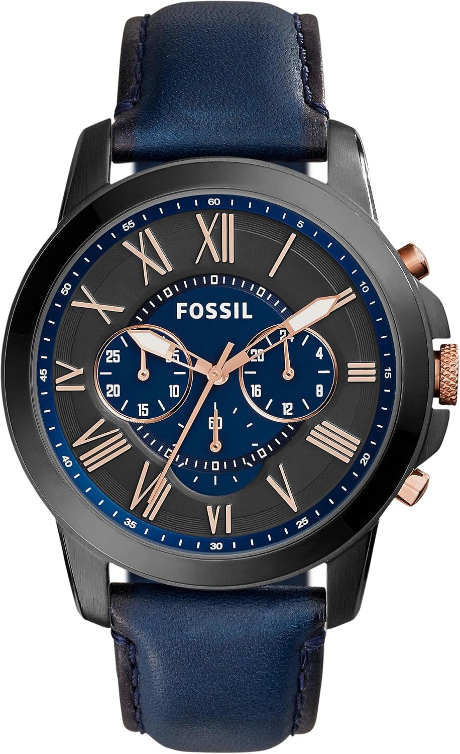 HOTFossil Men's Watch, Grant Quartz Stainless Steel Chronograph Watch for Men